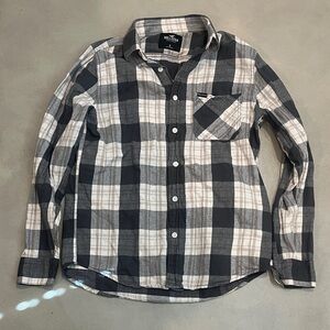 Hollister Black and White Checkered Shirt
